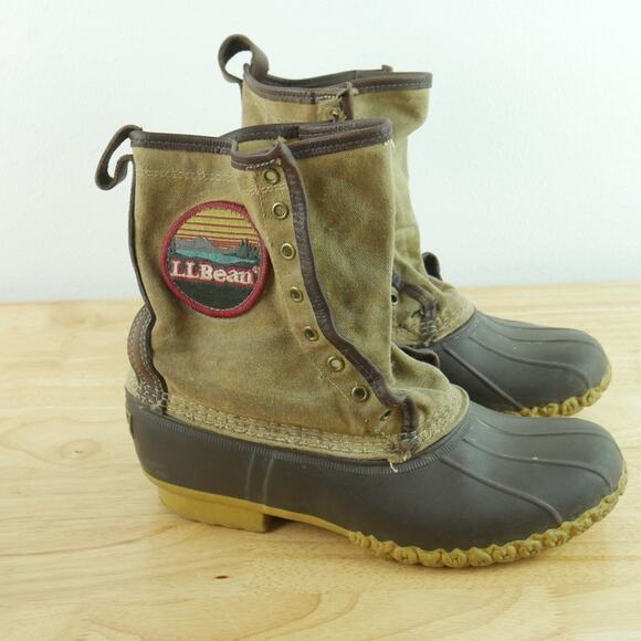L.L.Bean Signature Waxed Canvas Maine Hunting Boots Kathadin Patch Men\'s 9 M main image 14